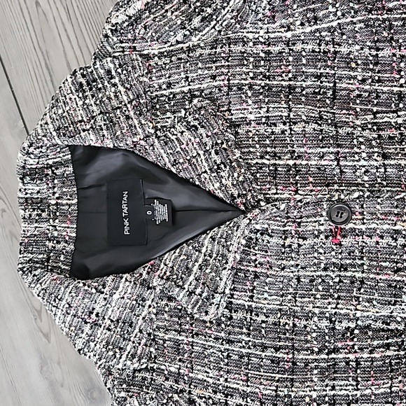 Vintage Pink Tartan Tweed Jacket - Picture 3 of 9